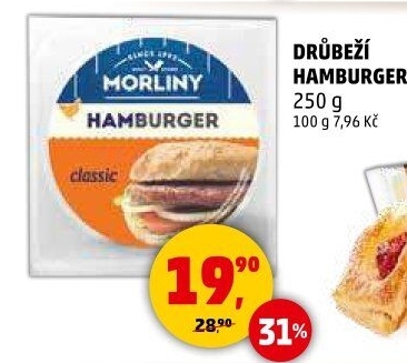 Drůbeží hamburger Morliny