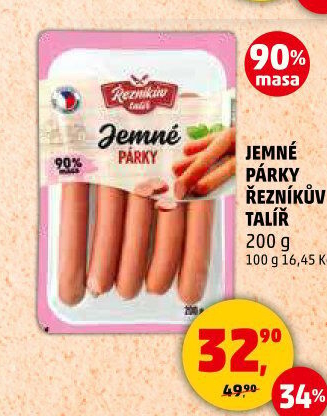Párky jemné Řezníkův talíř