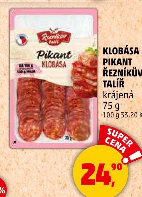 Pikantní klobása Řezníkův talíř
