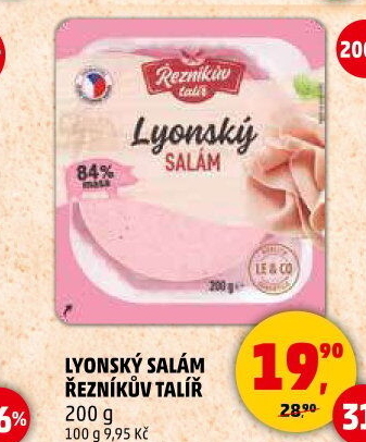 Salám lyonský Řezníkův talíř