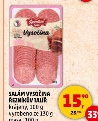 Salám Vysočina Řezníkův talíř