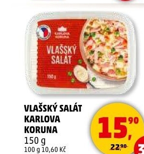 Salát vlašský Karlova Koruna