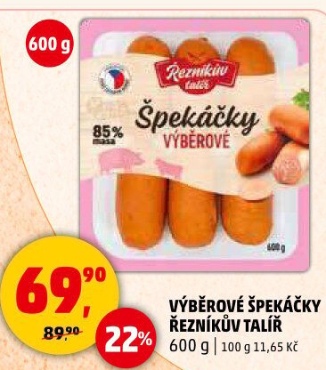 Špekáčky výběrové Řezníkův talíř