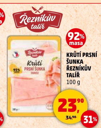 Šunka krůtí prsní Řezníkův talíř