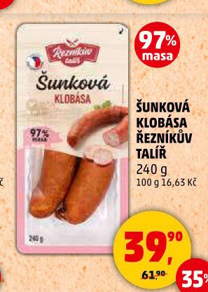 Šunková klobása Řezníkův talíř