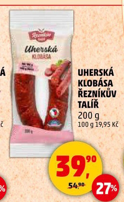 Uherská klobása Řezníkův talíř