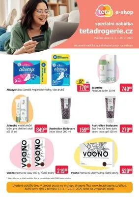 akční leták Teta drogerie 13.3.2025-25.3.2025