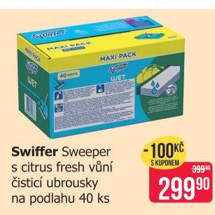 Vlhčené ubrousky na podlahu Swiffer Sweeper