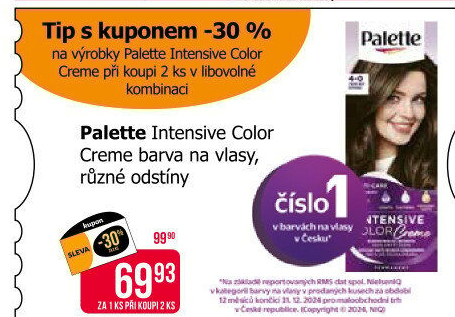 Barva na vlasy Intensive Color Creme Palette Schwarzkopf
