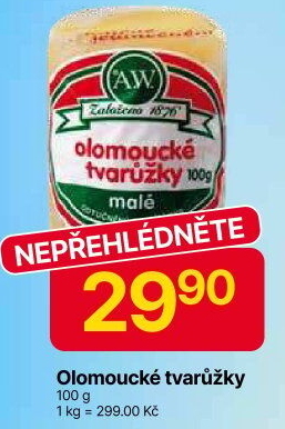 Sýr tvarůžky olomoucké A.W.