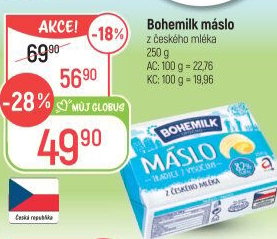 Máslo Opočenské Bohemilk