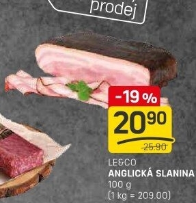 Anglická slanina LE&amp