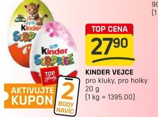 Čokoládové vajíčko s překvapením Kinder Surprise