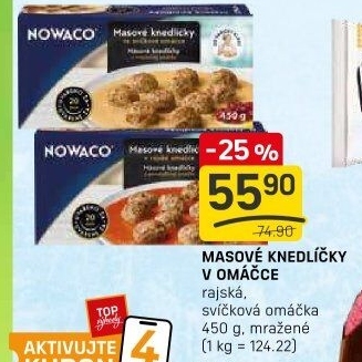 Knedlíčky masové v rajské omáčce mražené Nowaco