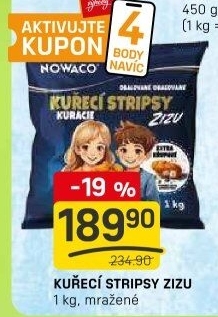 Kuřecí stripsy mražené Zizu Nowaco