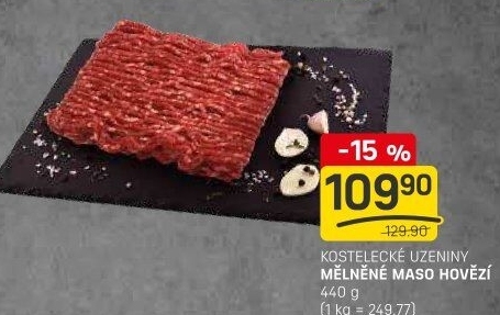 Mleté maso hovězí Kostelecké uzeniny