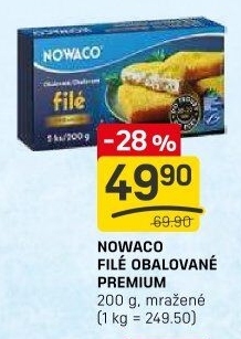 Rybí filé obalované mražené Premium Nowaco