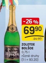Sekt Bolsoe Zolotoe Igristoe