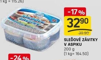 Sleďové závitky v aspiku Rybex