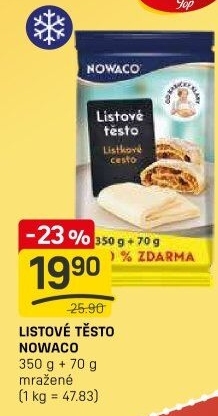 Těsto listové mražené Nowaco