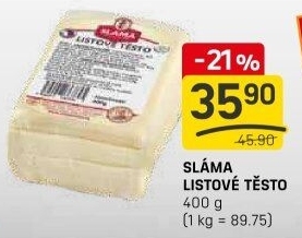 Těsto listové Sláma