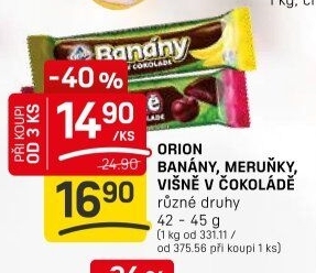 Tyčinka Višně v čokoládě Orion
