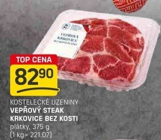 Vepřová krkovice steak bez kosti Kostelecké uzeniny