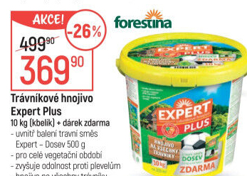 Trávníkové hnojivo Expert plus Forestina