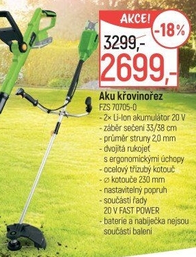 Aku křovinořez Fieldmann FZS 70705