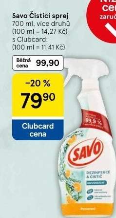 Čističe ve spreji Savo