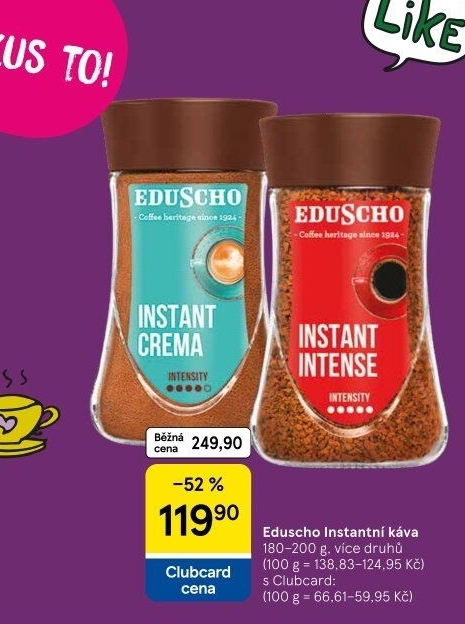 Instantní kávy Eduscho