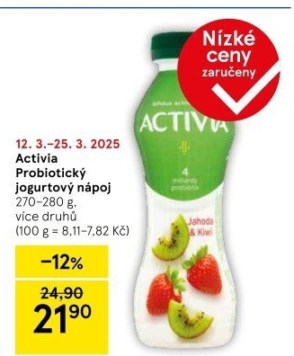 Jogurtový nápoj Activia Danone