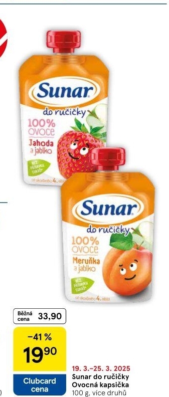Kapsička do ručičky Ovocný příkrm Sunar