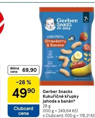 Křupky dětské kukuřičné Gerber Organic for Baby