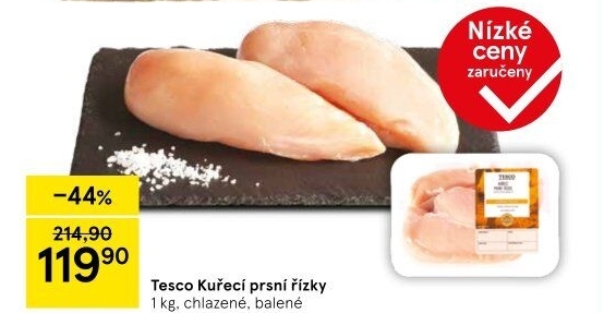 Kuřecí prsní řízky Tesco