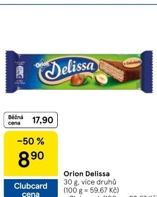 Oplatky celomáčené Delissa Orion