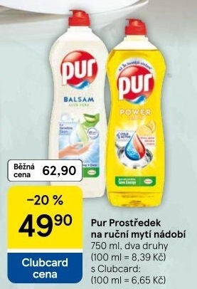 Prostředek na nádobí Pur