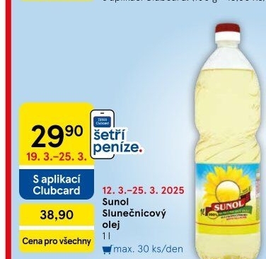 Slunečnicový olej Sunol