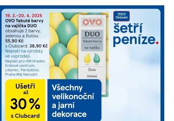 Tekutá barva na vajíčka Duo OVO