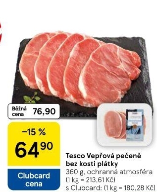 Vepřová pečeně bez kosti Tesco
