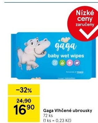 Vlhčené ubrousky dětské Gaga