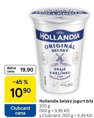 Bílý jogurt selský Hollandia