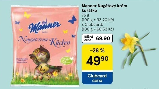 Čokoládová kuřátka s náplní Manner
