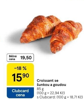 Croissant se slanou náplní