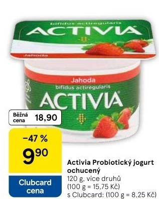 Jogurt ochucený Activia Danone