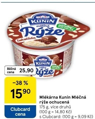 Mléčná rýže Mlékárna Kunín