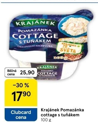 Pomazánka Cottage s tuňákem Krajánek