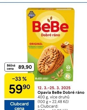 Sušenky BeBe Dobré ráno Opavia