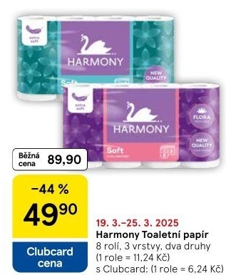 Toaletní papír 3vrstvý Harmony
