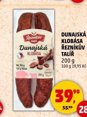 Dunajská klobása Řezníkův talíř